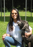 L’operatore di pet therapy con la nostra weimaraner